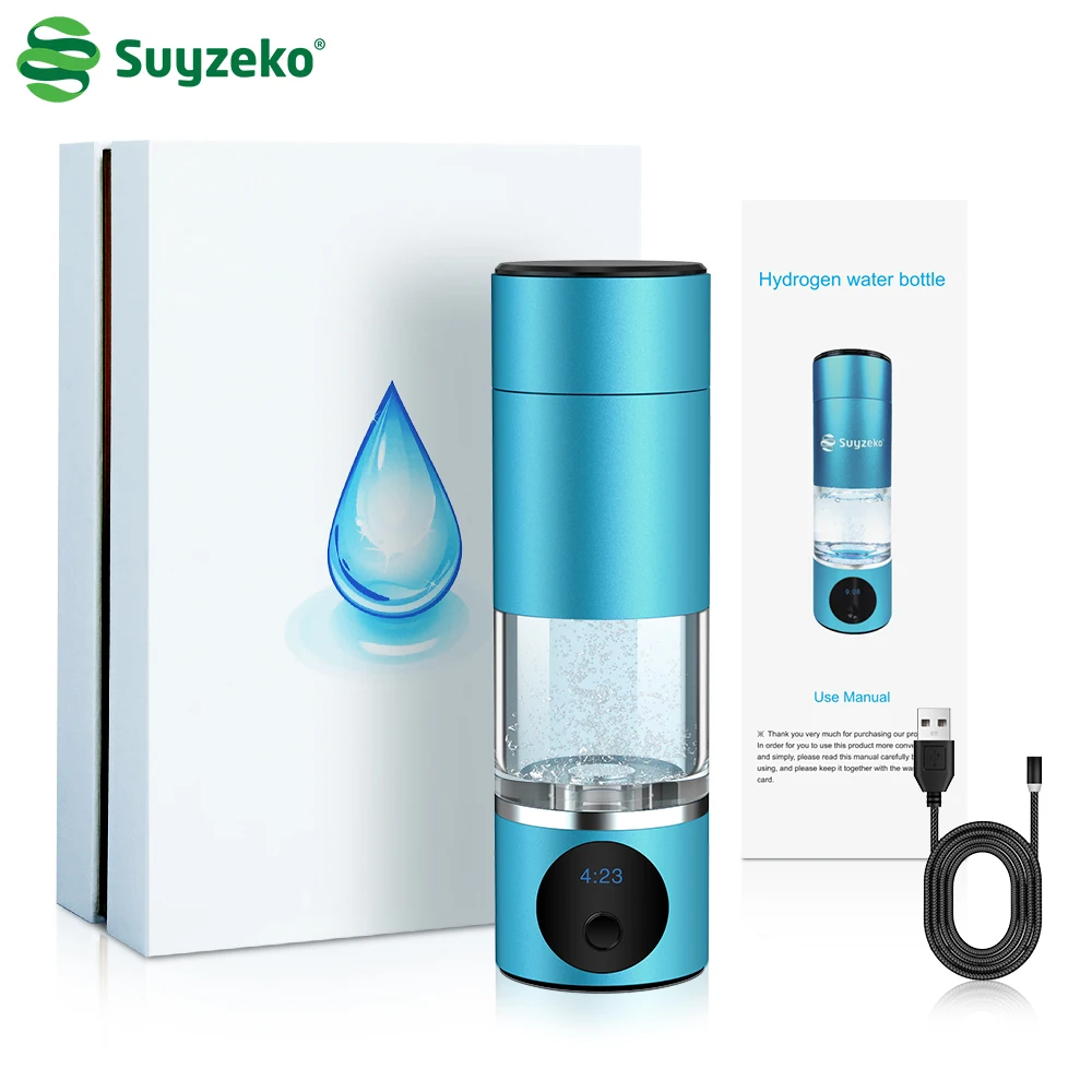 Suyzeko Factory price hydrogen rich water bottle generator SPE PEM Best hydrogen water bottle with inhaler 6000ppb