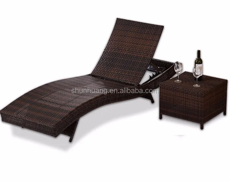 Waterproof outdoor swimming pool sun lounger rattan beach chair in hot sale