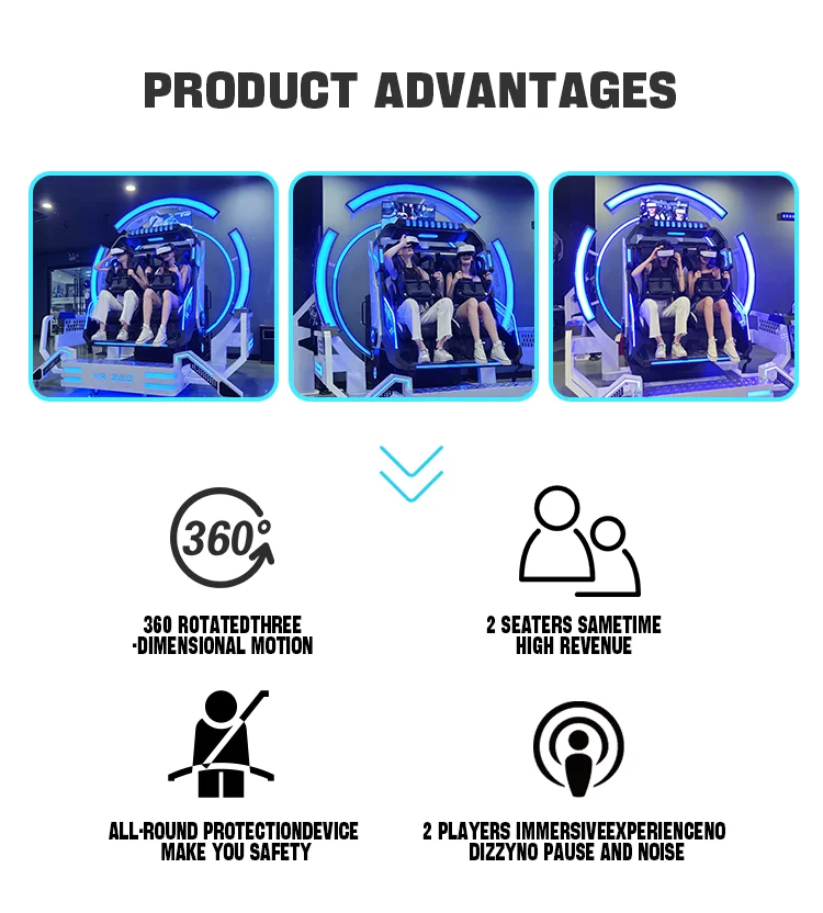 VART Newest 9D Vr Arcade Realidad Virtual Reality Flight Flying Simulator 360 Vr Game Machine Vr Egg ChairVR Machine