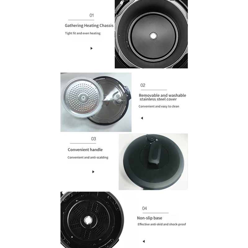 Y707-2 New Design 6L Rice Cooker Electric Multi Smart Cooker Wholesale Large Multicooker Electric Pressure Cooker