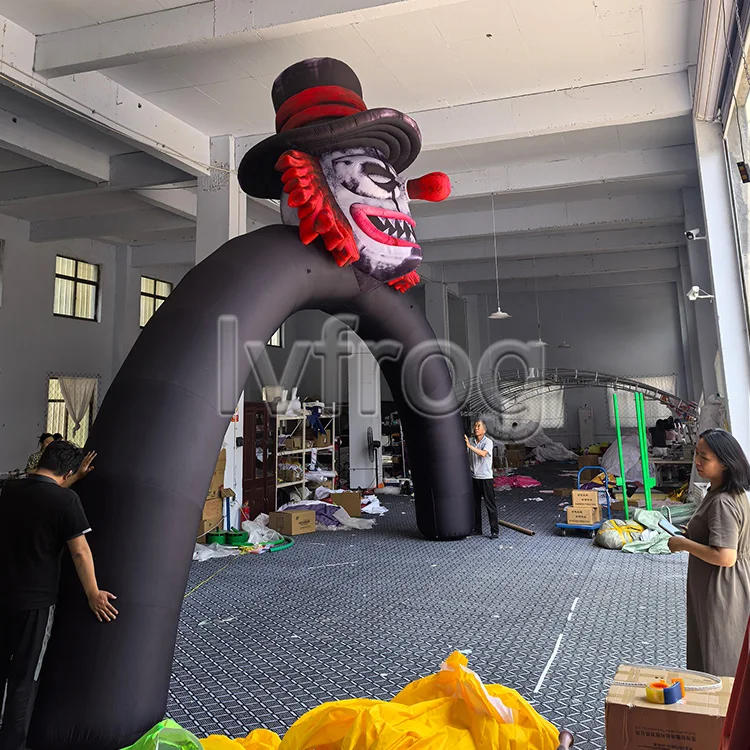 Customized Holiday Advertising Event Giant Inflatable Clown Archway Customized Clown Inflatable Halloween Arch