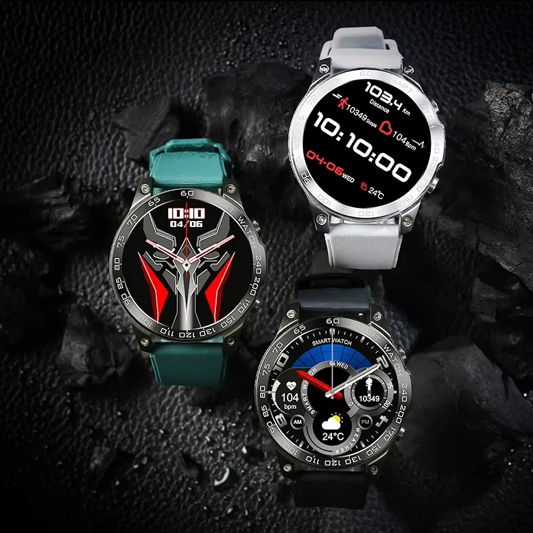 Factory Sales 2024 Men Women Sports Smart Watch For IOS Android Heart Rate Sensor BT Call Ip68 Metal Case Luxury Watch For Men