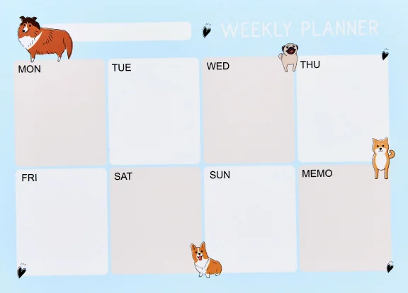 Children Magnetic Wall Mounted Small Weekly Planner Whiteboard