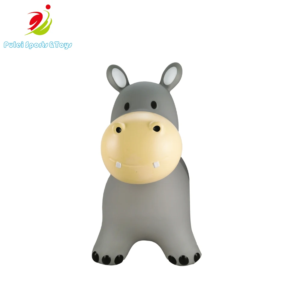 Cute Inflatable Animal Toy Jumping hippo Bouncy Hopper Inflatable Bouncing Ride-on Animal Toys For Kids