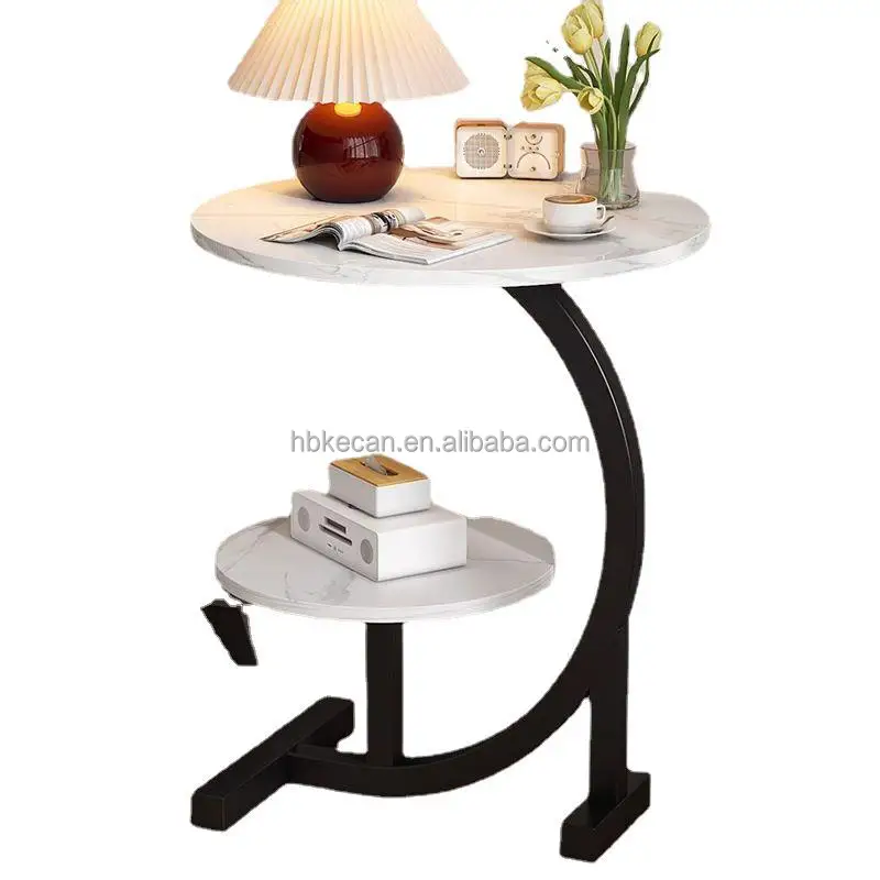 Nordic cream wind flowers solid wood edge several small family double deck coffee table bedroom small round table