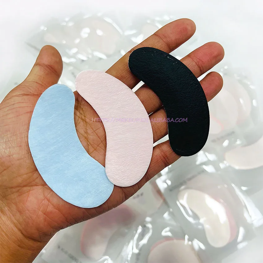Private Label Custom Logo eyelash extension Eyepads lint free gel white black pink blue color eyepads eyelash pads Under Eye Pad