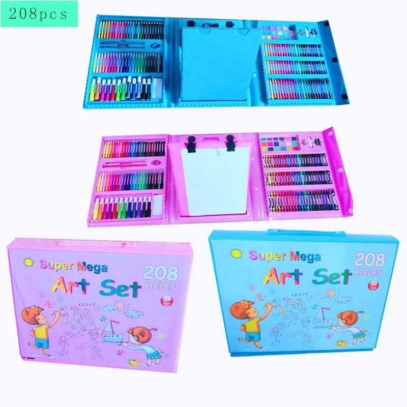 208pcs stationery suits drawing kids mini artist coloring art kit set de arte 42 208 180 86 68 piezas stationery sets