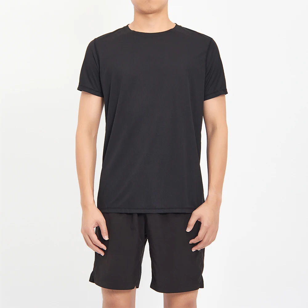 High Quality Polyester Men Running T Shirt Quick Dry Fitness Shirt Training Exercise Clothes Gym Sport Shirt Tops Lightweight