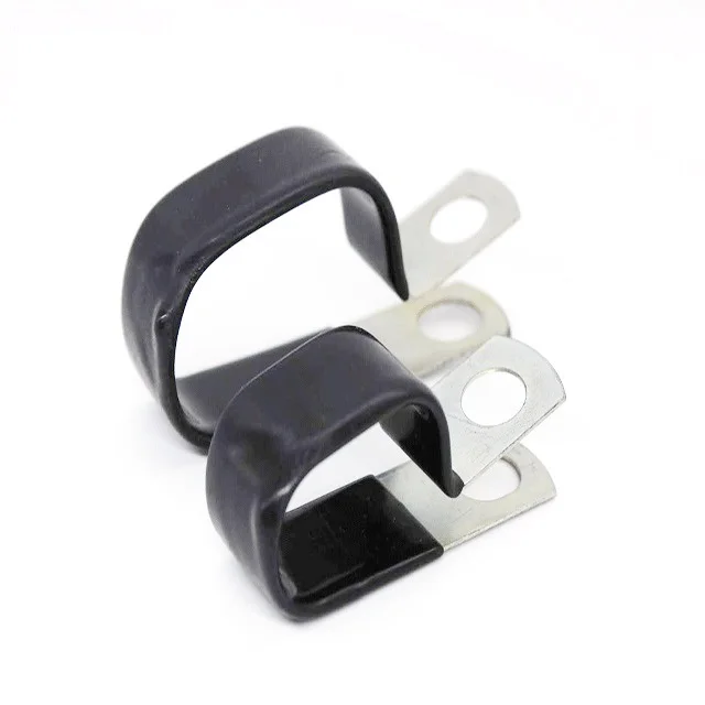 резиновой ленты хомут для шлангов оцинкованного железа W1 черный цвет