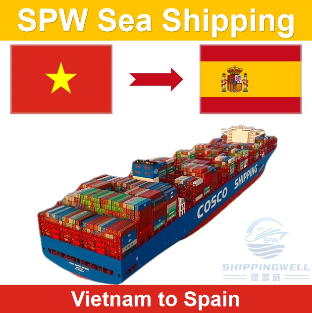 20GP 40GP/HQ FCL Sea Freight Shipping From Haiphong Vietnam to Valencia Spain by Door to Door and Customs Clearance Services