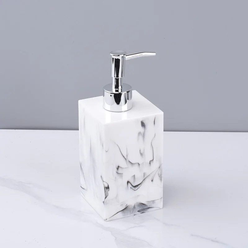 hotel black marble foam lotion bottle colored pump kitchen bathroom resin cosmetic hand foaming liquid soap dispenser  bottle