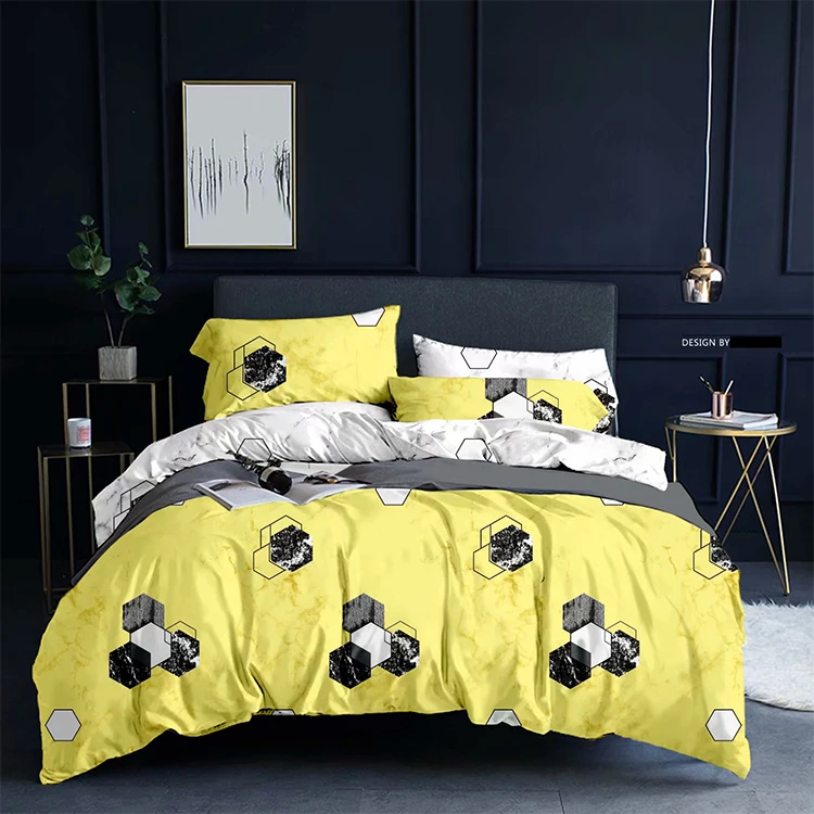 digital print famous brand style 6 piece cotton queen bed duvet cover sets for home