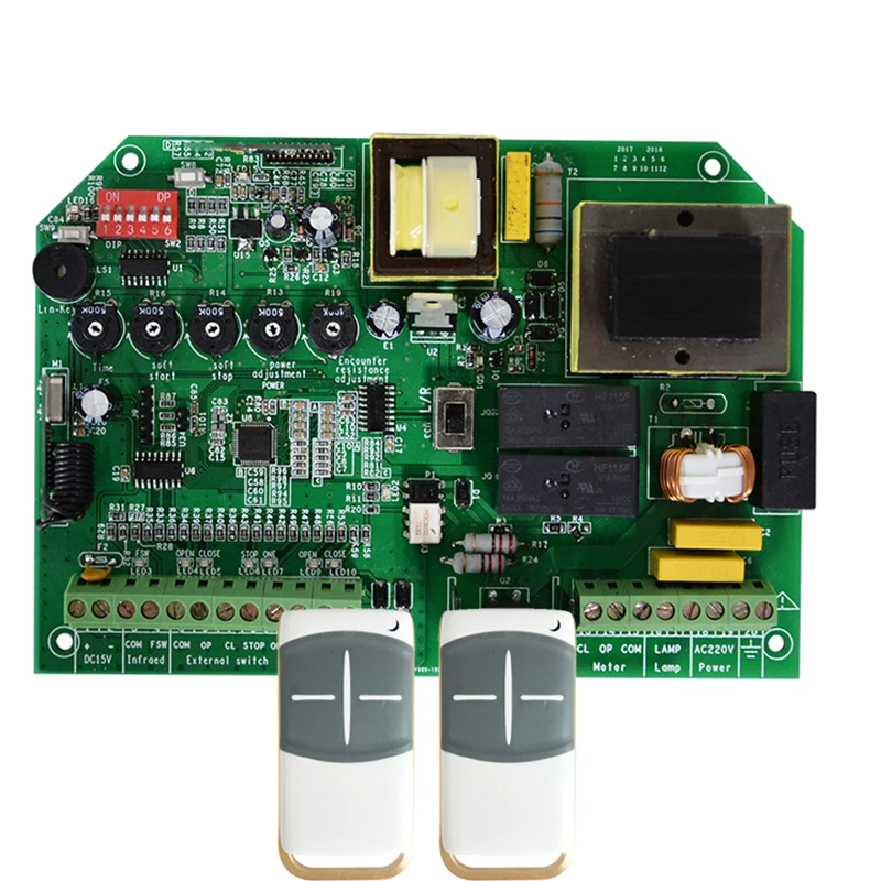 hot sale rf wireless smart home security automatic sliding gate controller receiver door opener board YET868-V2