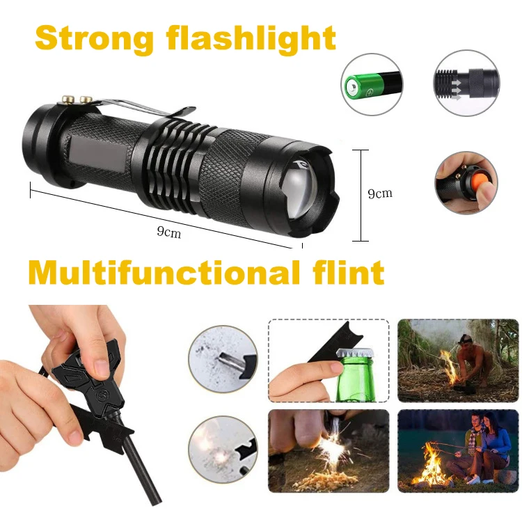 Outdoor camping survival kit bug out bag 72 hour backpack with emergency survival kit