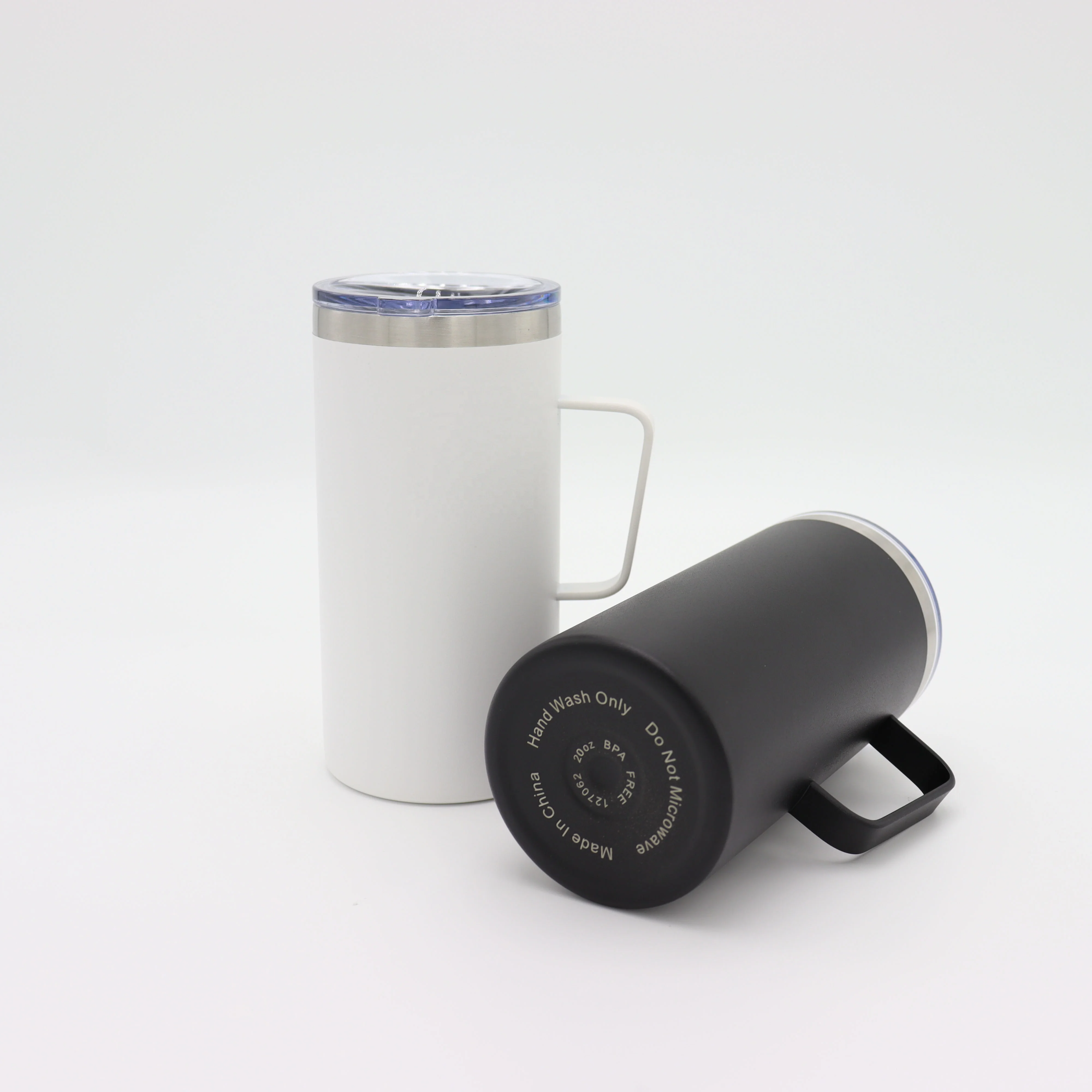 Ready To Ship White Insulated Flask Metal Thermos Mug Vacuum Flask Travel Coffee Mug With Silicone Cover