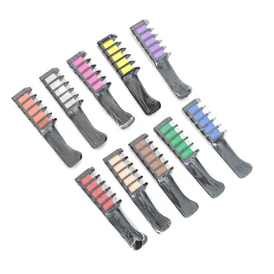 Hair Chalk Comb 10 Colors Temporary Hair Dye Marker Gifts for Halloween Christmas Birthday Party Cosplay