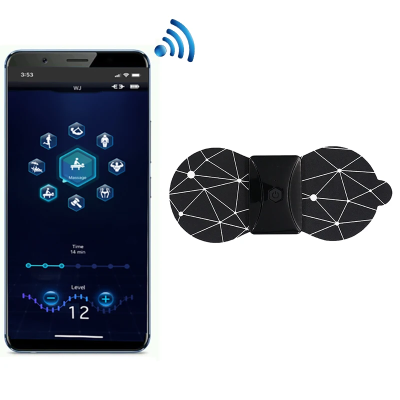 APP Control Neck Massage Mini Portable Wireless Full Body Massage Patch USB tens Magnetic Ems Smart Neck Massager