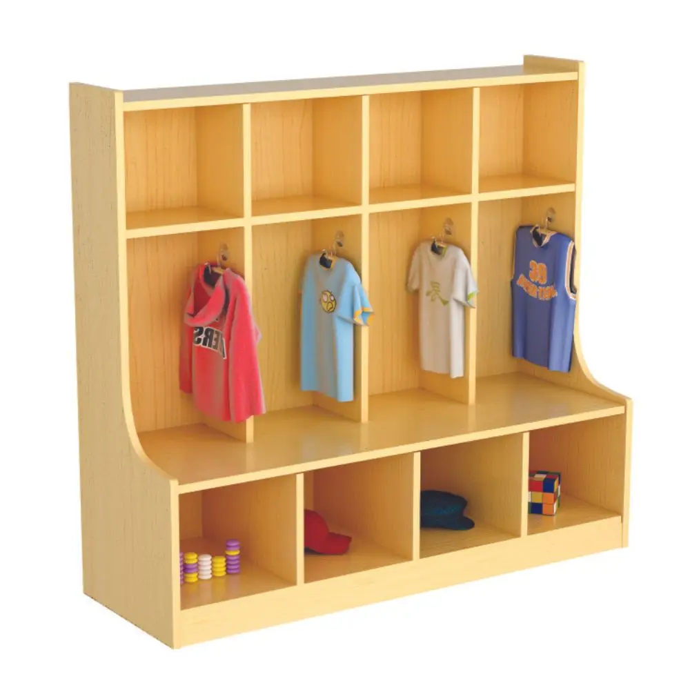 wooden preschool daycare furniture cubbies for kindergarten