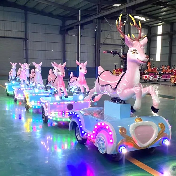 Electric Train Unique Appearance Latest Design Tourist Attraction Sightseeing Amusement Equipment Knight Deer kids ride,hot sell