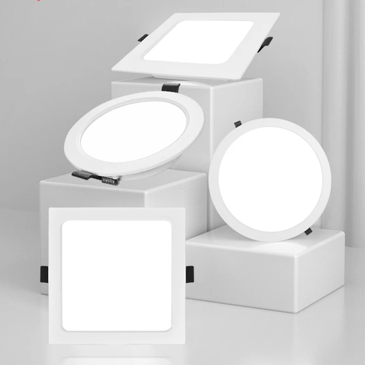 VACE Slim 4Inch 4W 6W 9W 12W 24W Ultrathin 18W Backlit Thin Square 4 6 Inch Ceiling Recessed Led Panel Lights