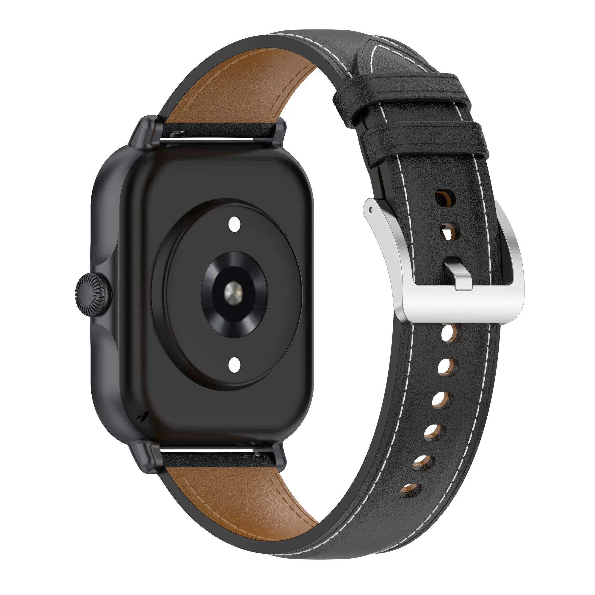 20mm Universal Replacement Strap Cowhide Leather Watch Band for Amazfit GTS4 mini /Garmin forerunner 645 music