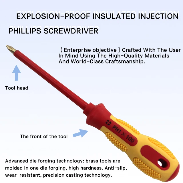 X-SPARK Injection Phillips Screwdriver hand tools non sparking tools