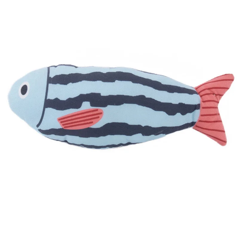 Wholesale Plush Fish Design Catnip Pet Cat Toy Accessories Pet Chew Toys