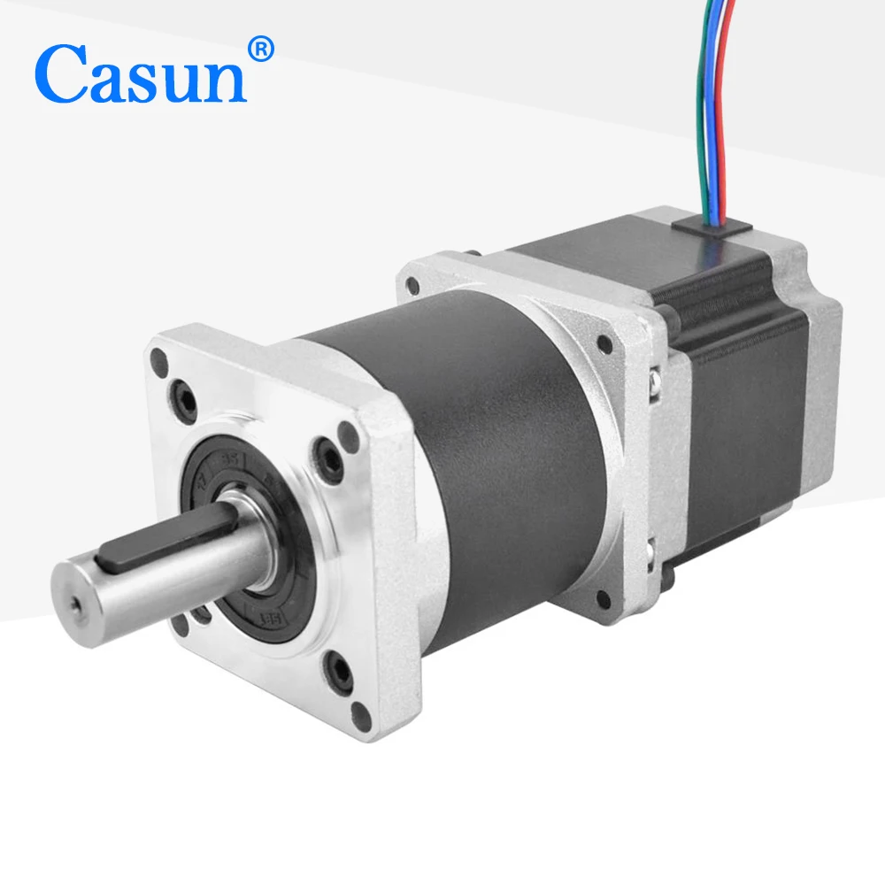 Nema 23 Dual Shaft Stepper Motor L=56mm Gear Ratio 50:1 High Precision Planetary Gearbox 9.5mm Rear Shaft Length