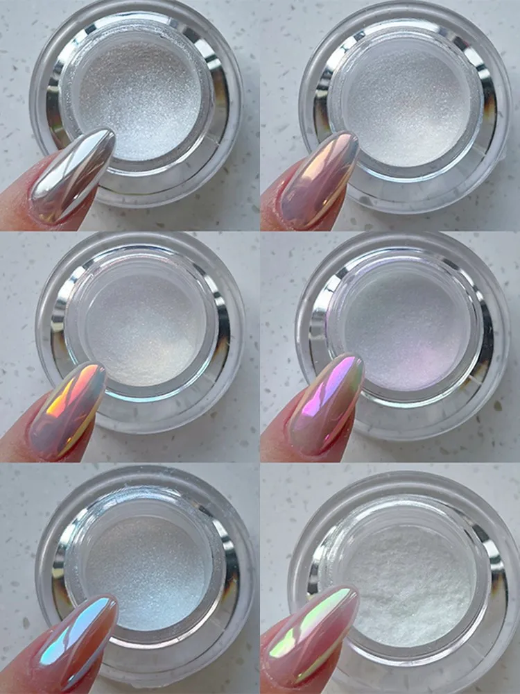 Набор для ногтей MyBeautyNails волшебный пигмент металлический хром лунный свет жемчужный белый розовый красный прозрачный