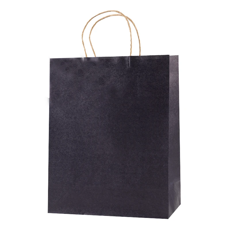 Factory wholesale recyclable kraft paper bag with twisted handle eco-friendly coloured gift shopping paper bags