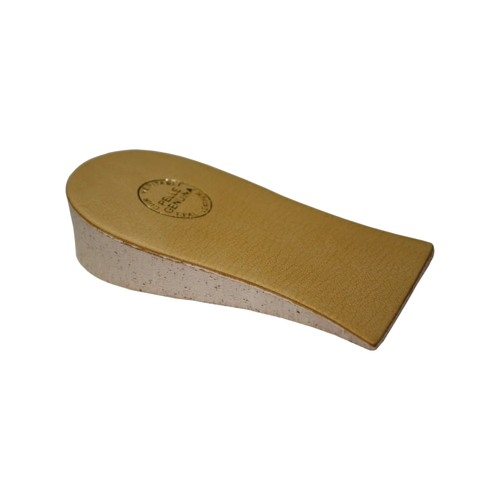 Factory Direct 2 Cm Genuine Leather Height Increasing Insoles A1620 Cork-Like Heel Cushion Covered In Leather