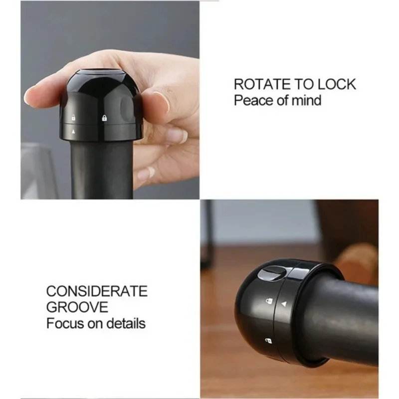 1/2pc Vacuum Wine Bottle Cap Stopper Sealed Storage Vacuum Memory Wine Stopper Push Style Barware Wine Cork Bar Tools
