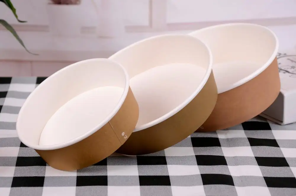 Craft Paper Fast Food Bowl  26oz For Fast Food Takeaway Industry Food Container