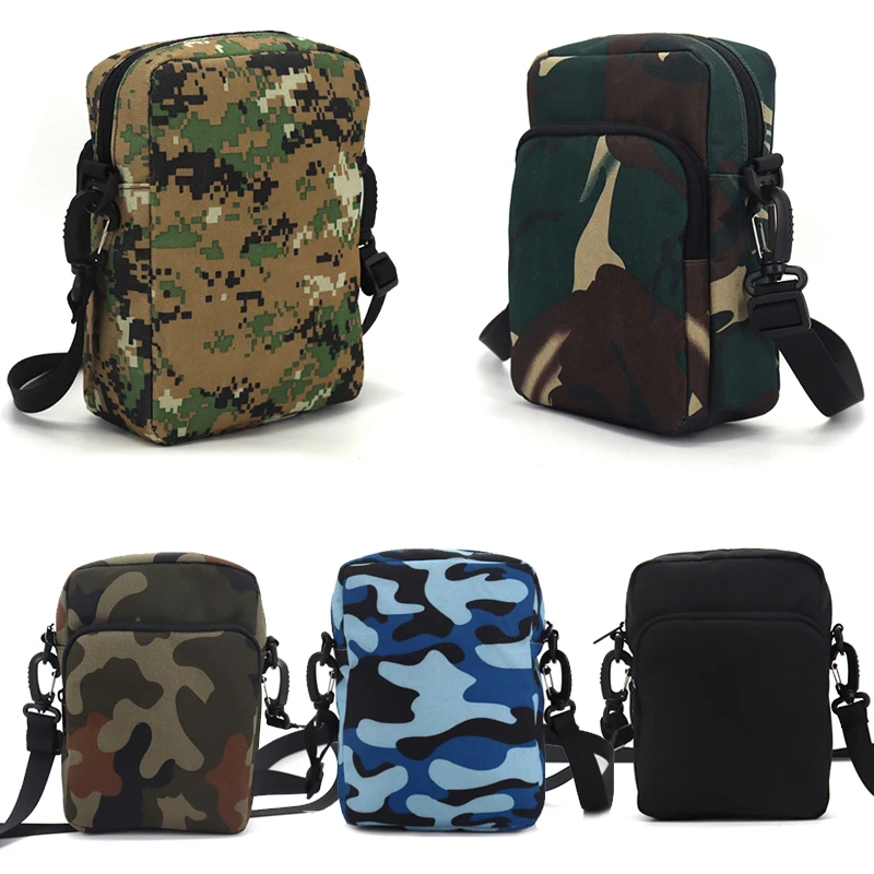 wholesale men Shoulder bag BLACK CAMO outdoor sports messenger cross body mini male straps crossbody side sling bag for man