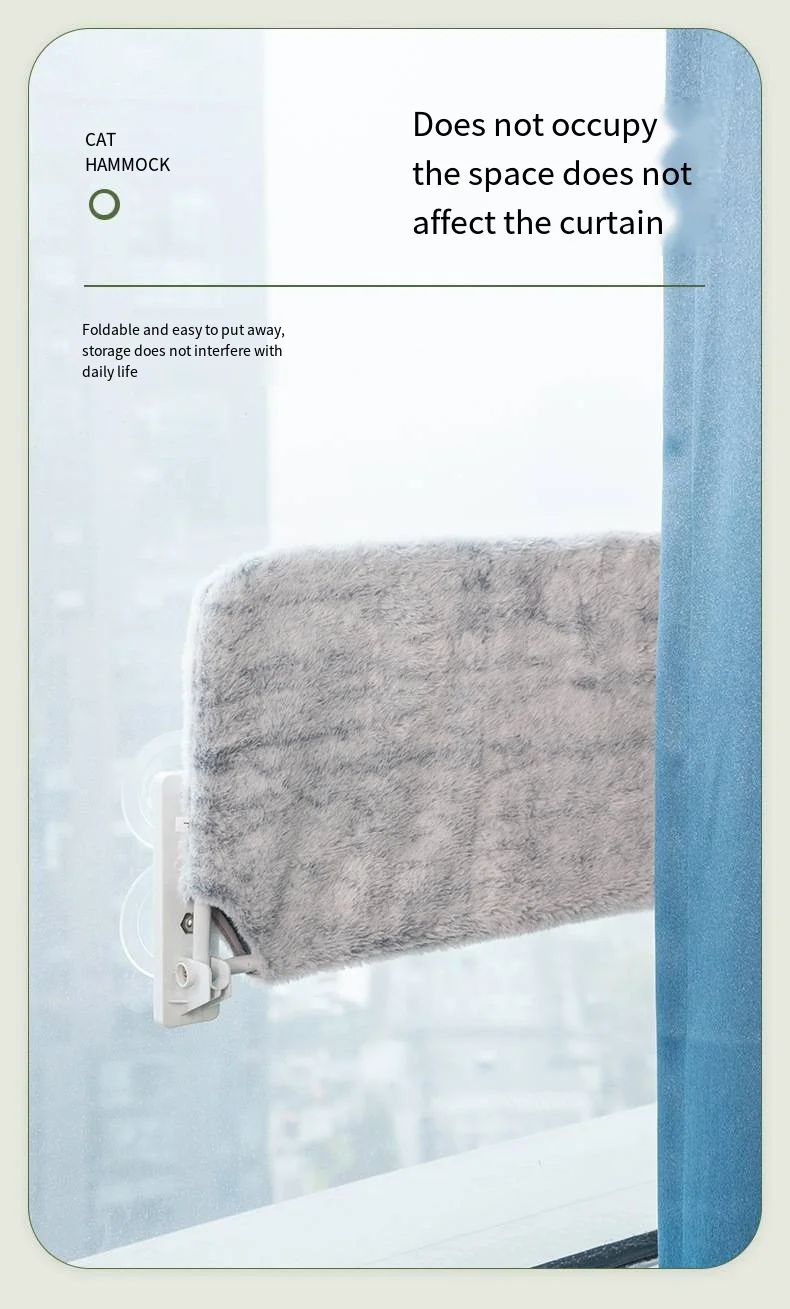 Indoor Bed 4 Strong Suction Cups Hanging Wall Mounted Window Perch Cat Hammock