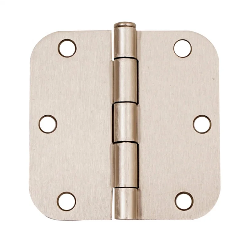 3.5X3.5 inch black round corner ball bearing door hinge from china