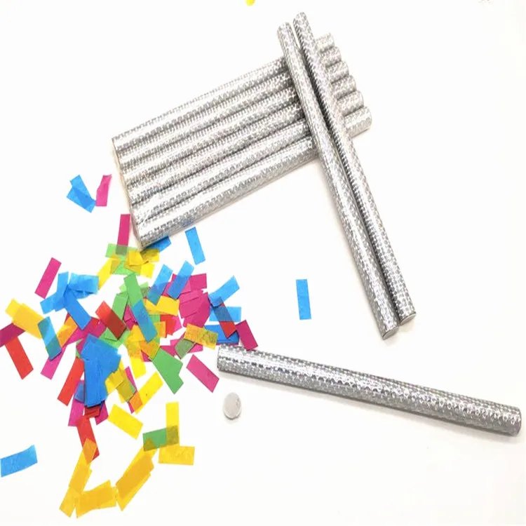 Factory Wholesale Colorful Confetti Wands Tissue Flick Flutter Sticks for Wedding Celebrations, Anniversary, Birthday Parties