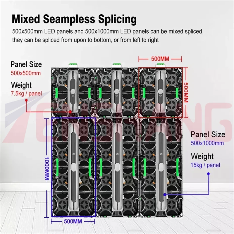 500*500 Die Casting Aluminum Led Cabinet For P5 Indoor and Outdoor Led Display Cabinet Outdoor