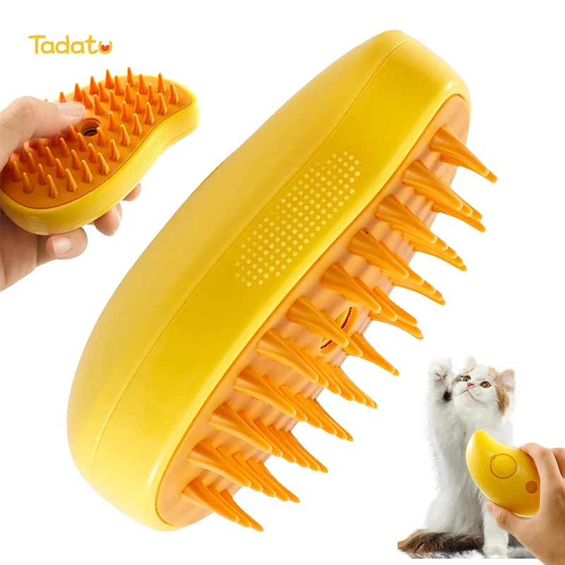 Cat Grooming Hair Steam Brush Shedding Comb Steaming Pet Hair Brush Cat Dog Cleaning Steamy Spray Cat Steam Brush