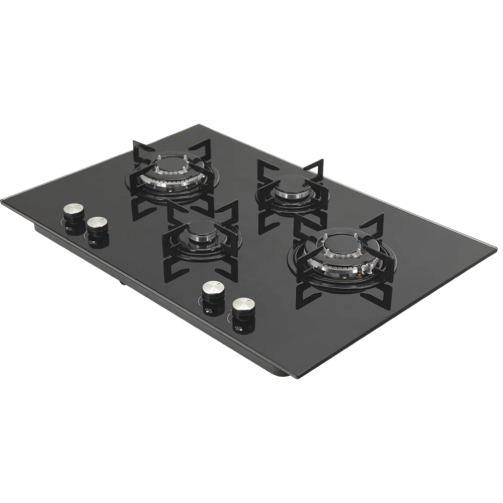 
High quality environmental protection and energy saving desktop galss 4-burner gas stove 