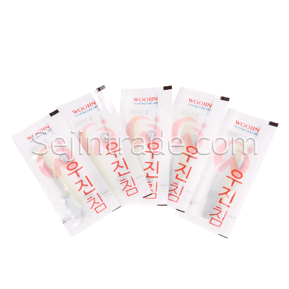 
WOOJIN ACUPUNCTURE NEEDLE Pouch Package Stainless Steel Acupuncture Needles Stress Free Needle With Tube Hot Sale(1,000 PCS/BOX) 