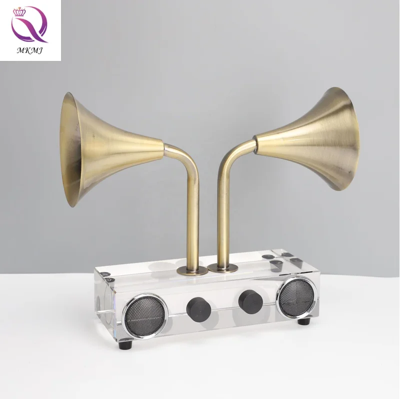 Modern Simple Crystal Power Amplifier Broadcasting Machine Decoration Phonograph for Living Room Tabletop Decoration
