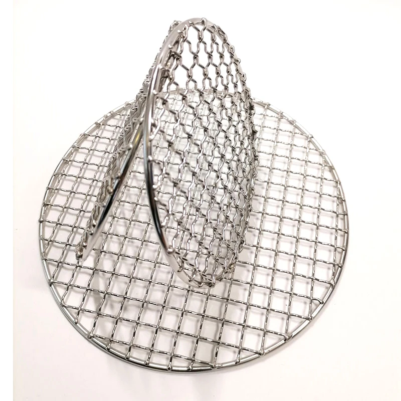 Wire Steaming Barbecue Rack BBQ Grill Mesh Oven Grid Stainless Steel for Home or Restaurant Metal Carton Silver Burner