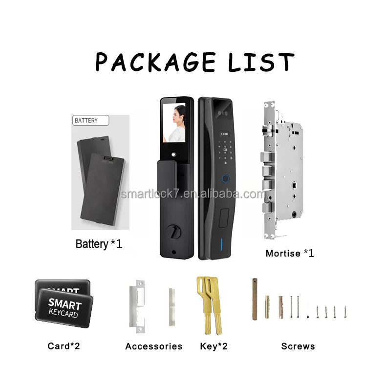 Full Automatic WiFi Wireless Password Fingerprint App Digital With Camera smart access door lock