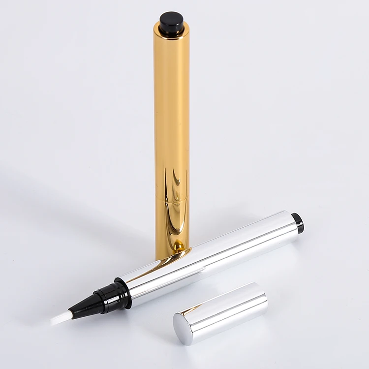 Wholesale 2.8ml Silver aluminum empty click lip oil cosmetic pen