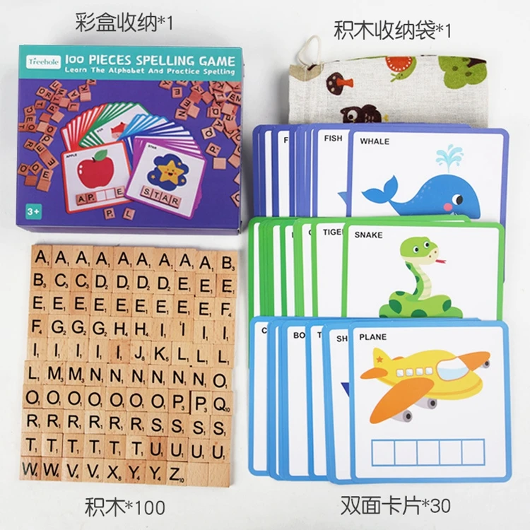 HOYE CRAFT Alphabet Puzzle Toy 26 English Letters Cognitive Spelling Game for kids