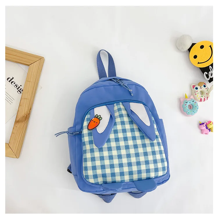 Kindergarten baby wholesale nylon breathable backpack cartoon cute rabbit ears schoolbag backpack