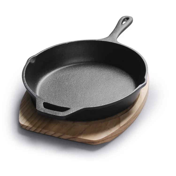 Factory New Arrival Kitchen Accessories Non-coating Cast Iron Frying Pan 10 Inch 12 Inch Cooking Pot