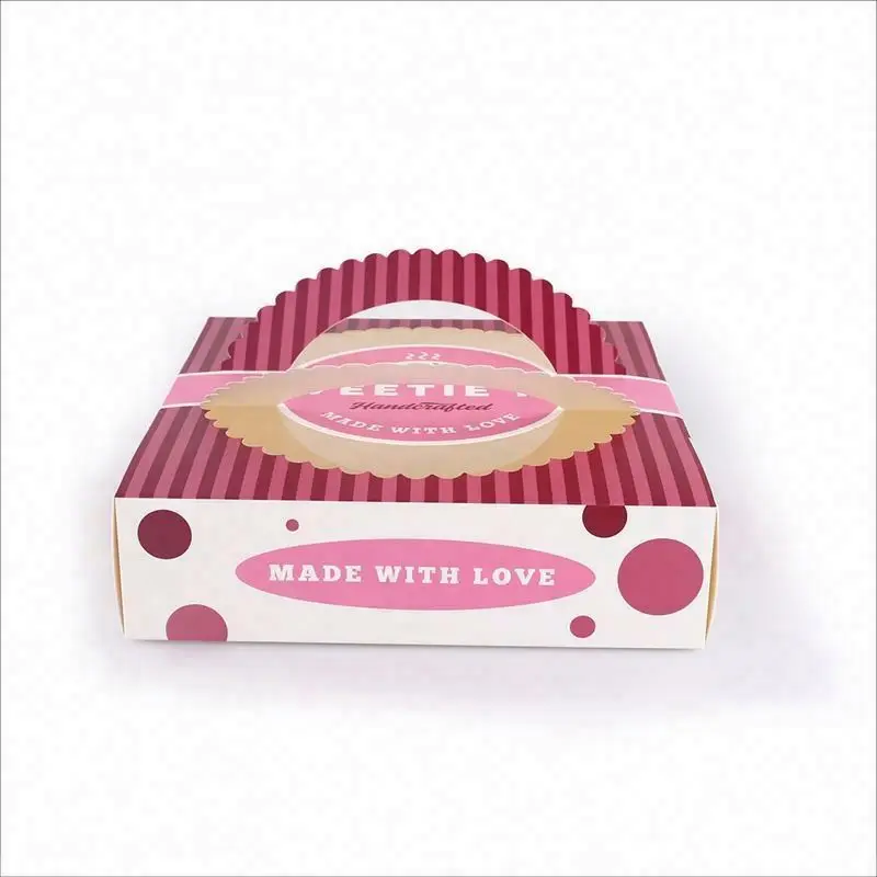 High Quality Food Packaging Box With Window Eco Friendly Card Box for Pie
