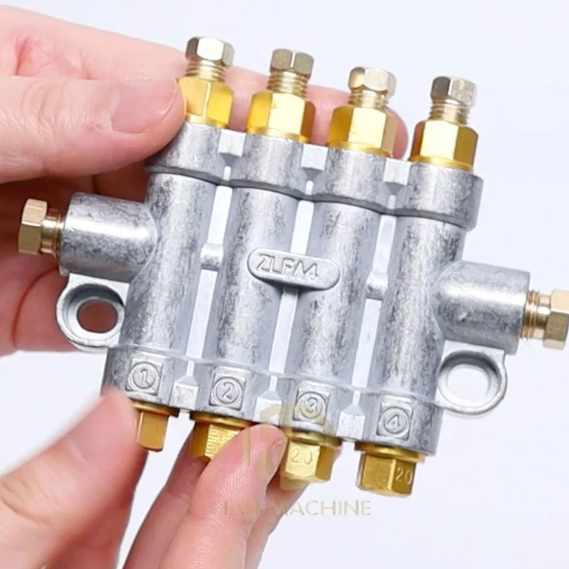 Customized  ZLFA 2/3/4/5Ways Volumetric Grease Distributor Or Metering Devices Manifold Block For Lubrication System/CNC Machine